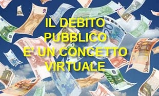 Coronavirus? Draghi manda a quel paese il debito pubblico. debito pubblico concetto virtuale