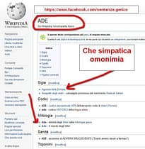 ADE, regno degli inferi, o... Agenzia Delle Entrate? ADE, o Agenzia delle Entrateentrate