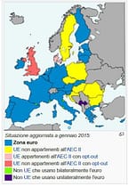 Clausole vessatorie nei Trattati Europei e moneta Euro Mappa moneta Euro 2015