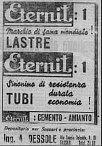 Quando l'Eternit (amianto cemento) era un prodotto ecologico pubblicità cemento amianto 1943