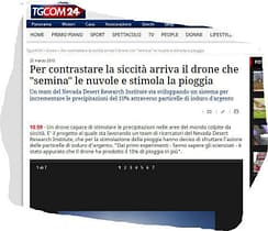 Un drone semina nuvole di pioggia scie chimiche