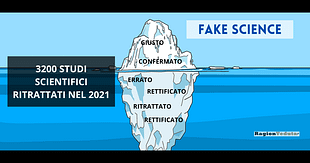3200 ritrattazioni di studi scientifici (fake science) solo nel 2021 L'iceberg degli errori scientifici