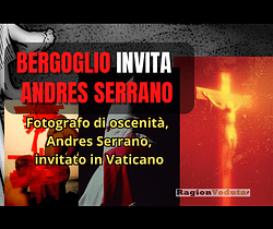 Bergoglio elogia gli artisti, anche Andres Serrano: "Siete veggenti che smascherano astuzie e falsi miti" Bergoglio e Serrano in Vaticano
