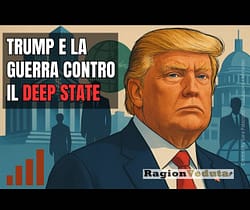 Donald Trump e il “Deep State”: la guerra invisibile Donald Trump davanti a simboli di potere economico e istituzionale - Ragionveduta.it