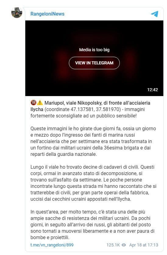 Reporter indipendente dall'Ucraina, Vittorio Maria Rangeloni