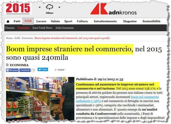 boom imprese gestite da stranieri